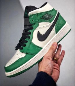 Nike Air Jordan 1 - zielono-białe