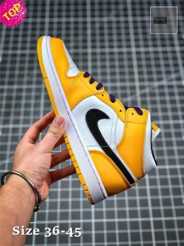 Nike air jordan 1 żółto białe
